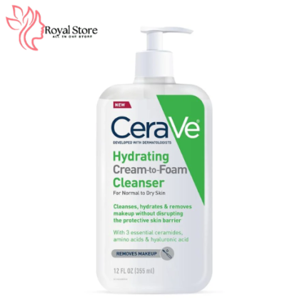 CeraVe Hydrating Cream-to-Foam Cleanser 237ml Face Wash