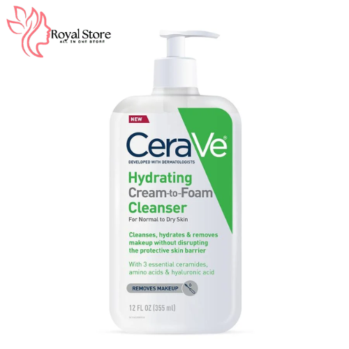 CeraVe Hydrating Cream-to-Foam Cleanser 237ml Face Wash