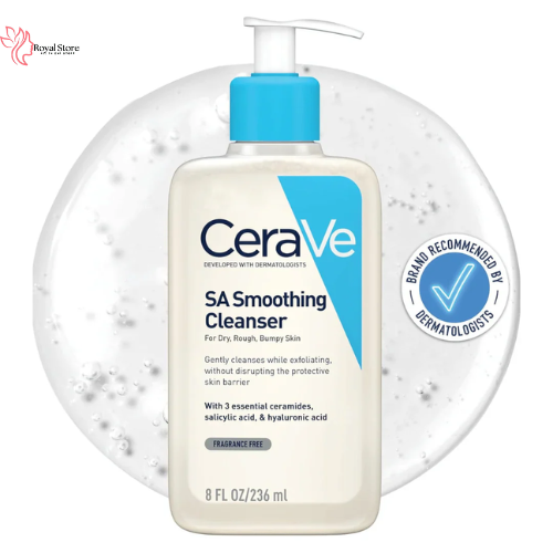 CeraVe SA Smoothing Cleanser – Gentle Exfoliating Gel for Rough & Bumpy Skin CeraVe SA Smoothing Cleanser