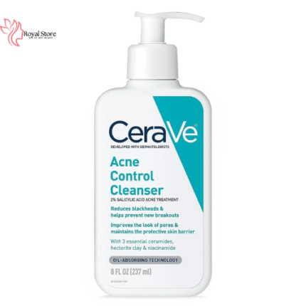CeraVe Acne Control Cleanser with 2% Salicylic Acid for Oily Skin